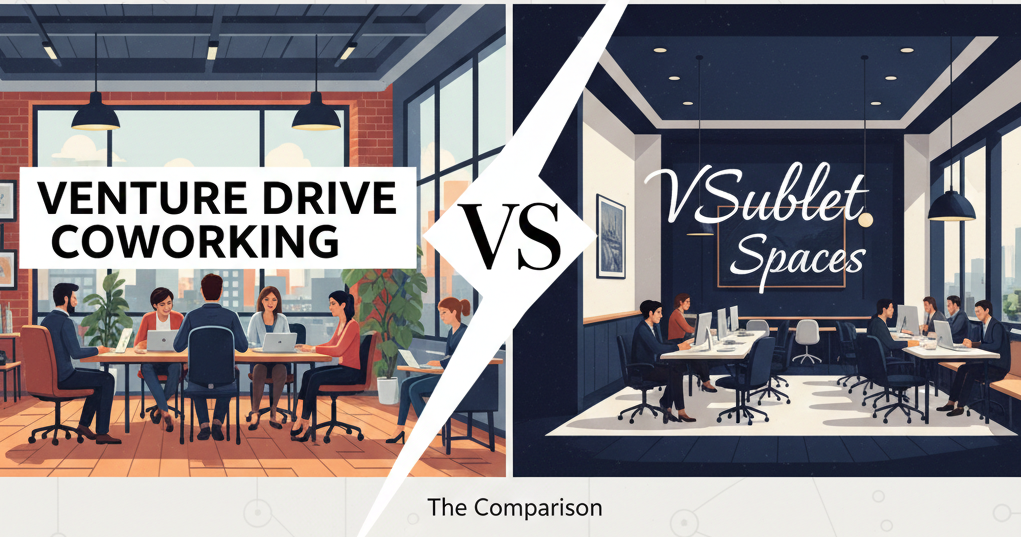 Venture Drive Coworking vs VSublet Spaces