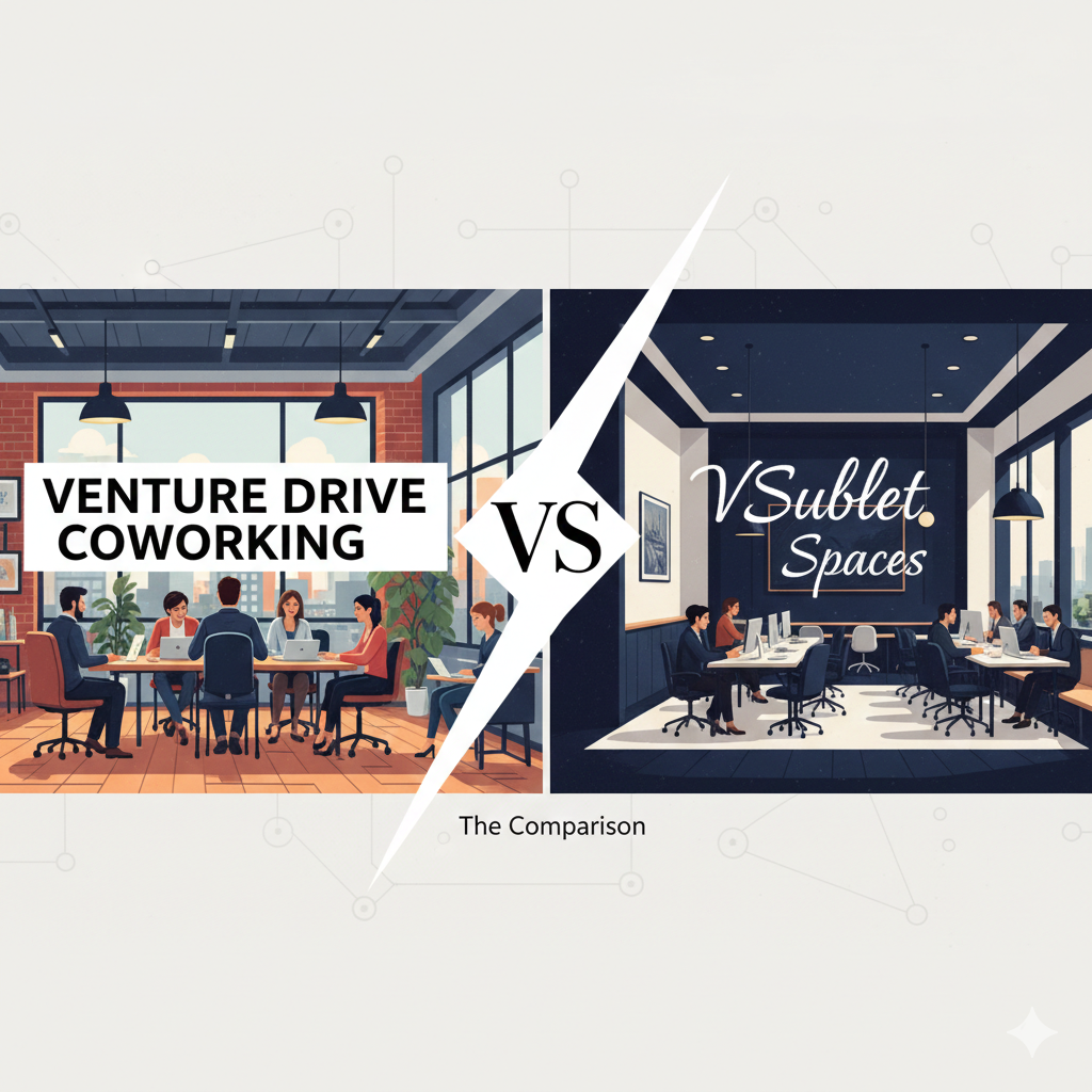 Venture Drive Coworking vs VSublet Spaces