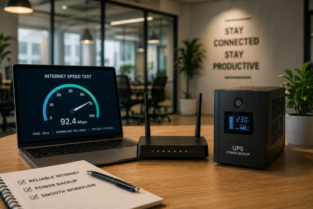 Check Internet Speed & Power Backup